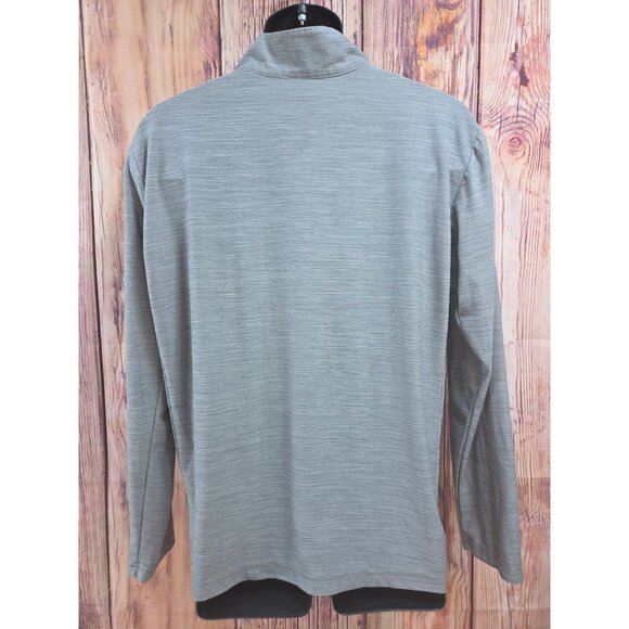 Nike Mens Dri-Fit Quarter-Zip Long Sleeve Pullover Shirt Large Gray - Picture 2 of 7